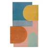 Modra ročno tkana volnena preproga 120x180 cm Lozenge Bright Multi – Flair Rugs