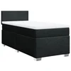 Vidaxl Box spring postelja z vzmetnico črna 100x200 cm blago