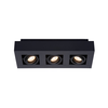 Lucide 09119/16/30 - LED Stropni reflektor XIRAX 3xGU10/5W/230V črn