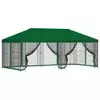 Vidaxl Paviljon s stenami 6 x 3 m Zelena Poliester in jeklo 190