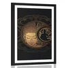 Plakat s paspartujem harmonična moč Bude - 20x30 white