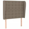 Vidaxl Vzglavje z ušesi taupe 103x23x118/128 cm blago