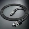 Infostyle Polnilni kabel Transparent shell USB C - USB C 60W Črna