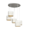 Luster na sajli LOFT SHADE 5xE27/60W/230V bela/zlatna