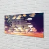 tulup.si Slika na steklu Črne opombe 100x50 cm 2 obešalnika