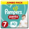 Pampers Pelene Pants, Jumbo Pack, 7, 17kg+, 40 komada