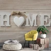 Tapeta z napisom Home v vintage izvedbi - 196x132