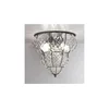 SIRU- Stropna svetiljka CLASSIC 3xE14/40W/230V O 25 cm prozirno/crna venecijansko staklo