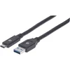 Manhattan Manhattan USB 3.1 (Gen 1) Priključni kabel [1x Moški konektor USB 3.0 tipa A - 1x Moški konektor USB 3.0 tipa C] 3 m Črna