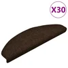 Prostirke za stepenice, samoljepljive, 30 kom, 65x21x4 cm, smeđe, poluokrugle, velike