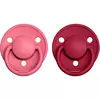 BIBS De Lux Natural Rubber 1 duda Coral/Ruby 2 kos