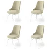 HANAH HOME Set 4 stolice Pare Cream White