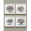 Home Gallery Set od 4 uramljene slike Buketi u saksijama 23x23cm