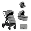 KikkaBoo Kolica Tiffany 3in1 set sa autosedištem I-Prime I-size i tvrdom korpom Light Grey (KKB20152 SET)