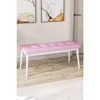 Hanah Home klupa Pera Bench, 105 cm, roze / bela