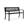 MULTIGARDEN Metalna bastenska klupa 120?50 cm sa dekorativnim naslonom, crna - MultiGarden