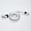 Kabel USB (2.0), USB A moški - microUSB moški, 1 m, ploščat, bel