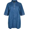 Zizzi Dolga srajca JEVIA moder denim