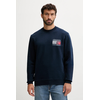 Bombažen pulover Tommy Jeans moški, mornarsko modra barva, DM0DM22093