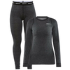 Craft Ženski set core wool merino black melange XL
