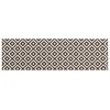 vidaXL Kuhinjska preproga sivi in beli diamanti 150 x 45 cm