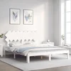 Okvir kreveta bez madraca bijeli 160x200 cm od masivne borovine