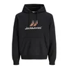 JACK & JONES Majica JCOECHO marelica / črna / bela