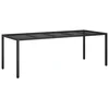 Stol za vrt Čista crna 250 x 100 x 75 cm poliratan