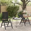 Ležaljke u vrtu 2 pcs Crna 58 x 73 x 111,5 cm Tekstilen