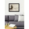 WallXpert uramljena MDF slika SC0360, zen kamenje složeno na pesku sa krugovima, 41 x 56 cm