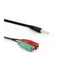 Kabl Audio 2x3,5 mm F / 1 x3,5 mm M, 0,2 m