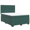 Vidaxl Box spring postelja z vzmetnico temno zelen 140x190 cm žamet