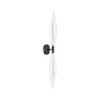 Zidna lampa NORDIC 2xG9/5W/230V crna/prozirna