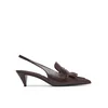 Salonarji Tommy Hilfiger Th Penny Bar Pointy Sling Back FW0FW09535 Rjava