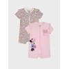 Sinsay - 2-pack pamučni rampers sa printom Minnie Mouse - pastelno roze