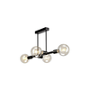 Luster na šipci ASTRID 4xE27/60W/230V crna