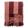 Bordo rdeča odeja iz recikliranega bombaža 130x160 cm Frello – Bloomingville
