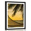 Plakat s paspartujem viseča mreža na plaži - 40x60 no frame