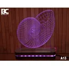 Black Cut 3D Lampa Puž, Roze