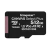 Memorije kartice KINGSTON SDCS2/512GB/microSD/512GB/Class U1/100MB/s-85MB/s+adapter