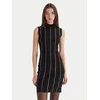 HUGO Pletena obleka Sbonny 50548258 Črna Slim Fit