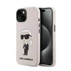 Maska Karl Lagerfeld Hc Silicone NFT Ikonik za iPhone 15, Roze