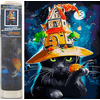 Norimpex - Puzzle Diamantna slika: Mačka za noč čarovnic 30x40 cm - 1 - 39 kosov