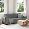 vidaXL Trosed kavč temno siv 220x77x82 cm blago