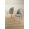 HANAH HOME Set 4 stolice Mara Grey Gold