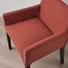 STRANDTORP / MARENÄS Sto i 6 stolica s rukohvatima, smeđa crna/Gunnared crveno-smeđa, 150/205/260 cm