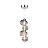 LED luster na sajli BOLLA LED/17W/230V pr. 16 cm sjajni hrom/dimljeno-siva