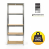 SMART STORAGE Polica metal-medijapan, 180x75x35cm, 5X100kg