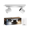 Philips - LED prigušiva reflektorsko svetlo Hue RUNNER 2xGU10/4,2W/230V + daljinski upravljač belo
