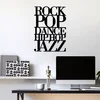 Wallity Zidna dekoracija We Love Music - L, 70 x 49 cm, Crna